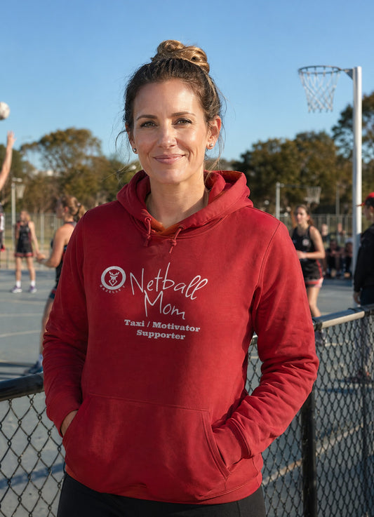 Gazelle V 'Netball Mom Taxi Motivator Supporter' Netball Hoodie