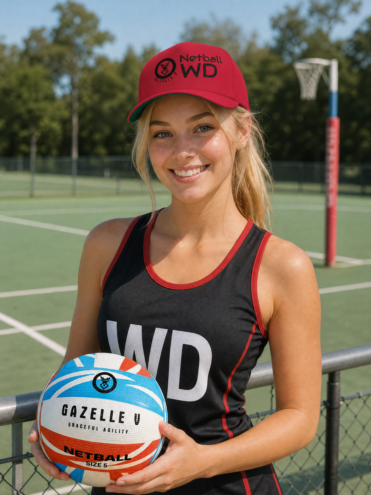 Gazelle V 'Netball WD' – Embroidered Premium Sports Cap